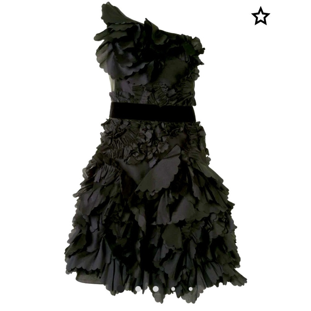 Marchesa Norte one-shoulder floral textured dress- NWT